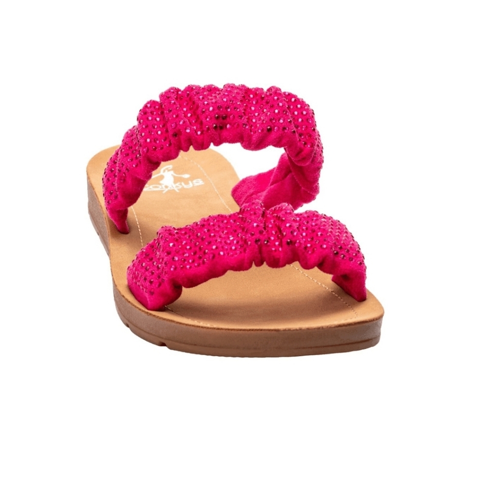 Corkys Fuchsia Rhinestone Women's Sandals